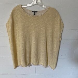 Eileen Fisher Boat Neck Boxy Top M
